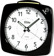 Clock ELITE Sveglia silent con luce e snooze - NERO - Silent alarm clock with light and snooze - BLACK