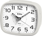 Clock ELITE Sveglia silent con luce LED e snooze - BIANCO - Silent alarm clock with LED light and snooze - WHITE