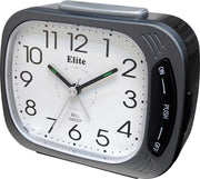 Clock ELITE Sveglia silent. suoneria su campanello. luce. snooze - ANTRACITE - Silent alarm clock. bell ring. light. snooze - GREY