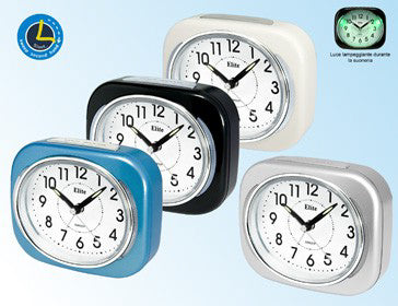 Clock ELITE SVEGLIA ANALOGICA SILVER/ SILVER ALARM CLOCK