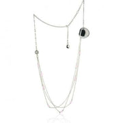 Women's Fashion Necklace BREIL JEWELS BLOOM Collection Mod. CUORE - Agata / Pink Agathe 35cm ***SPECIAL PRICE***