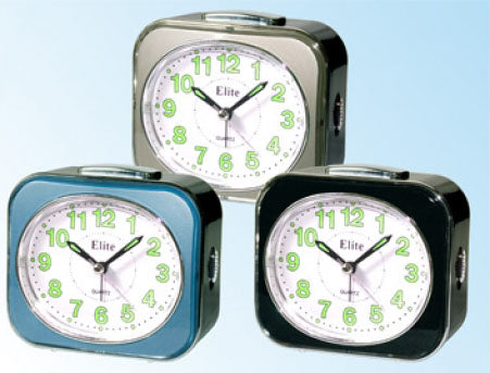 Clock ELITE SVEGLIA ANALOGICA GRIGIA/ GREY ALARM CLOCK