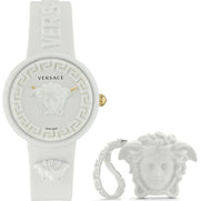 Luxury Watch VERSACE Mod. MEDUSA POP + VERSACE WHITE SILICON PURSE
