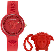 Luxury Watch VERSACE Mod. MEDUSA POP + VERSACE RED SILICON PURSE