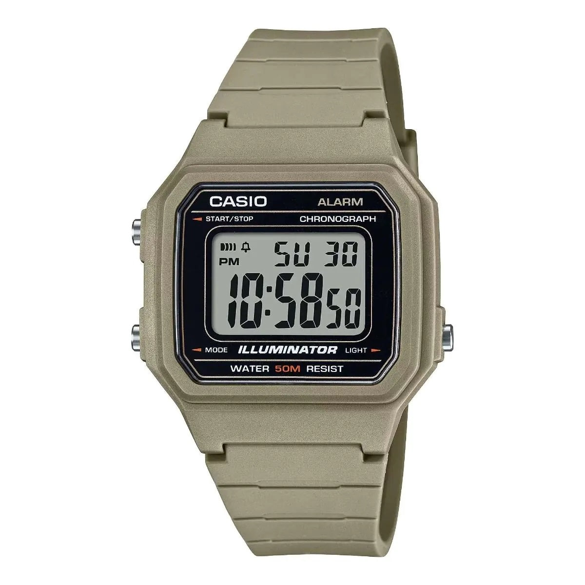 Men's Watch CASIO TIMELESS COLLECTION Mod. SPORT ILLUMINATOR WR 50M, ALARM, CHRONOGRAPH - SAND