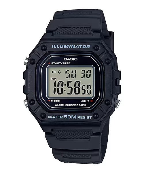 Men's Watch CASIO TIMELESS COLLECTION Mod. SPORT ILLUMINATOR WR 50M, ALARM, CHRONOGRAPH - BLACK