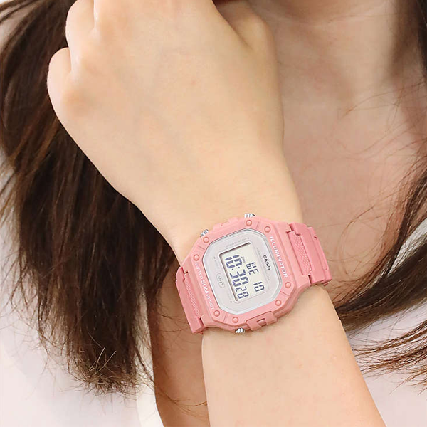 Unisex Watch CASIO TIMELESS COLLECTION Mod. SPORT ILLUMINATOR WR 50M, ALARM, CHRONOGRAPH - PINK - COLORED SERIE