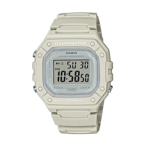 Unisex Watch CASIO TIMELESS COLLECTION Mod. SPORT ILLUMINATOR WR 50M, ALARM, CHRONOGRAPH - WHITE - COLORED SERIE