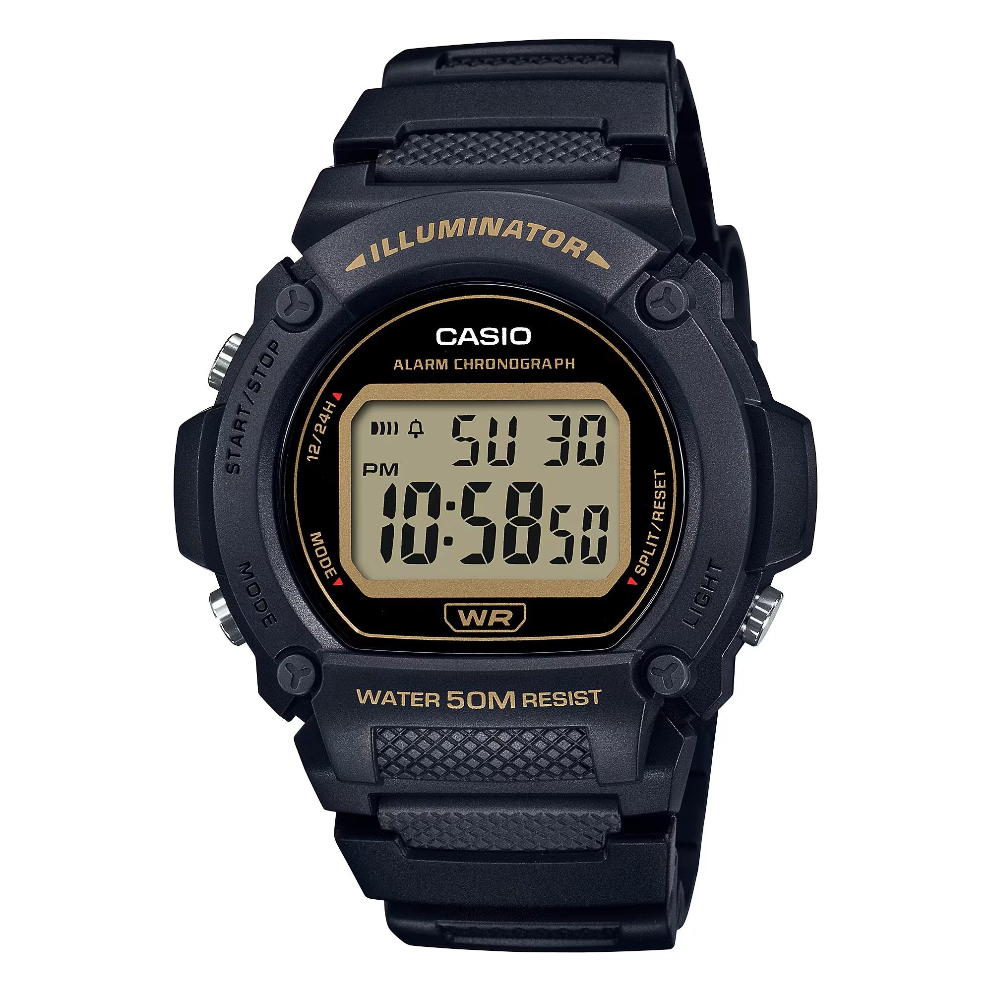 Men's Watch CASIO TIMELESS COLLECTION Mod. SPORT - ILLUMINATOR WR 50M, ALARM, CHRONOGRAPH - BLACK