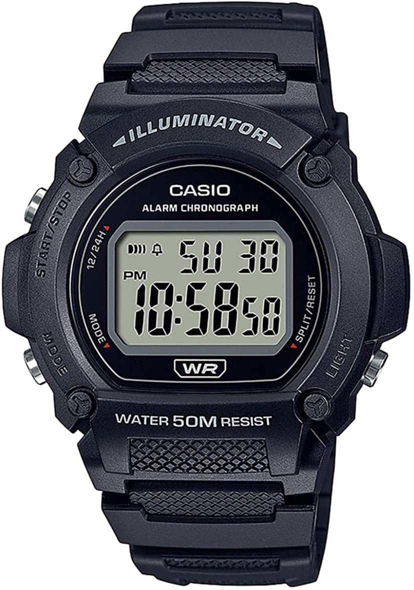 Men's Watch CASIO TIMELESS COLLECTION Mod. SPORT- ILLUMINATOR WR 50M, ALARM, CHRONOGRAPH - BLACK