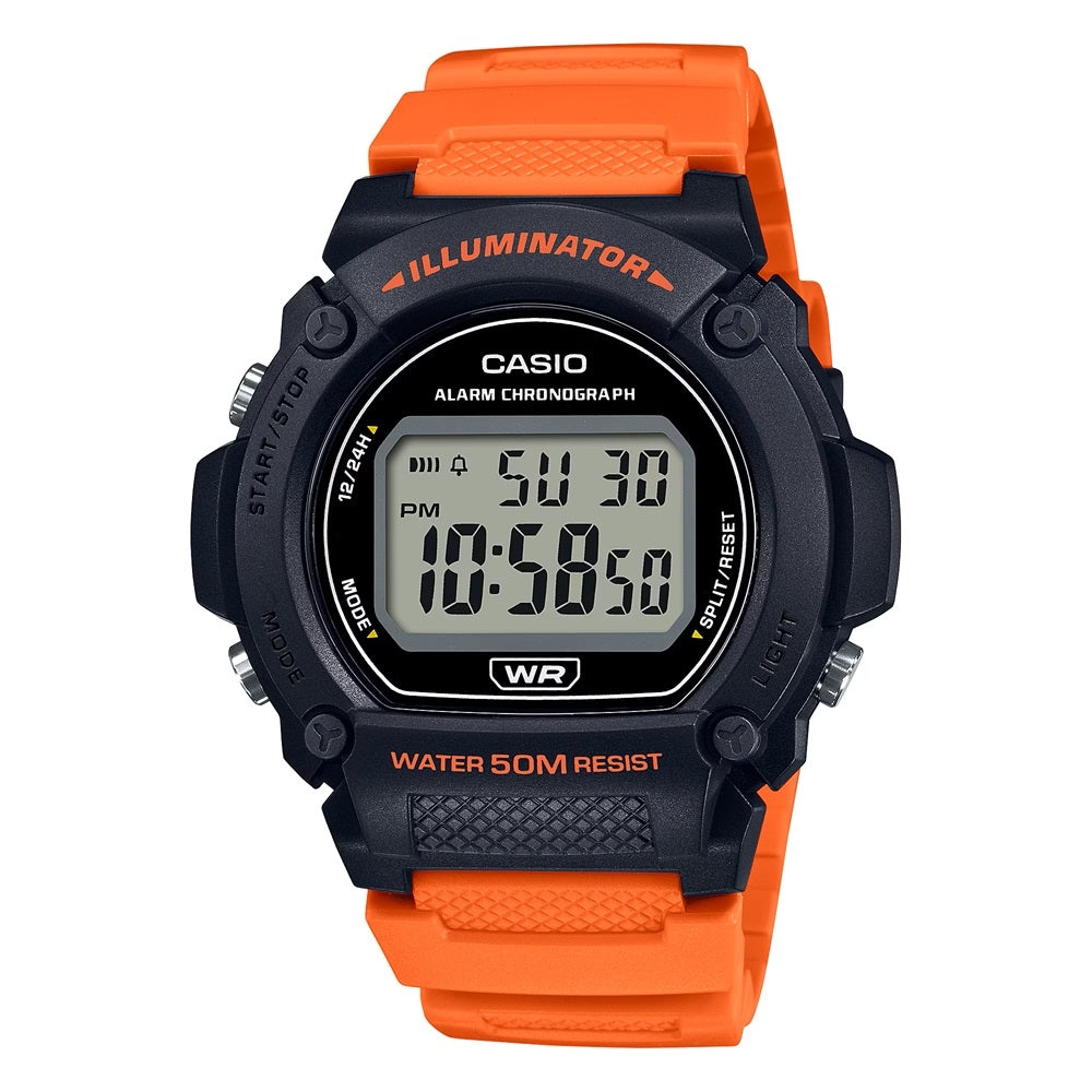 Men's Watch CASIO TIMELESS COLLECTION Mod. SPORT - ILLUMINATOR WR 50M, ALARM, CHRONOGRAPH - BLACK (Brilliant color strap)