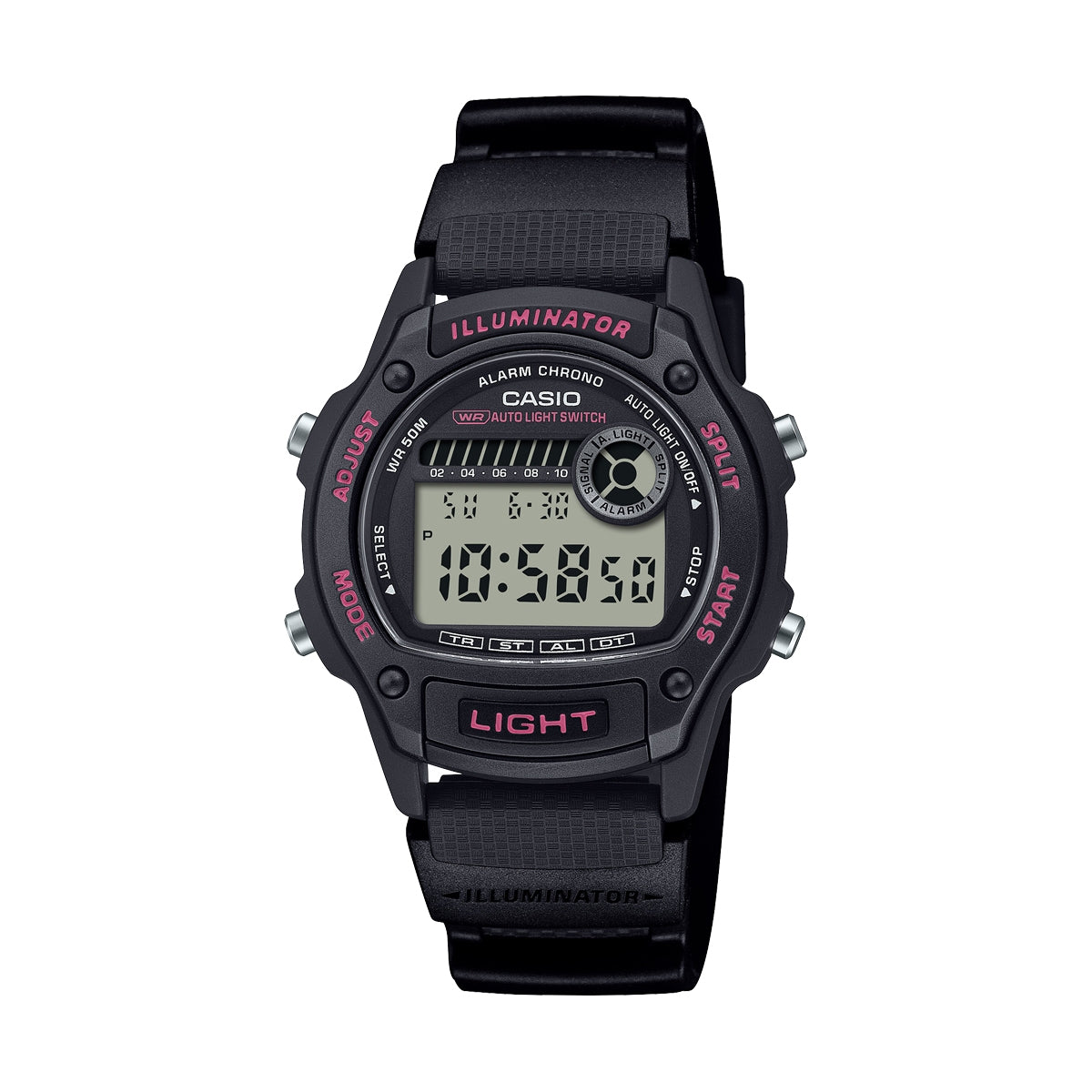 Unisex Watch CASIO SPORT Mod. ILLUMINATOR SMALL WRIST 36.6mm case,  Bio-Based Resin strap - BLACK