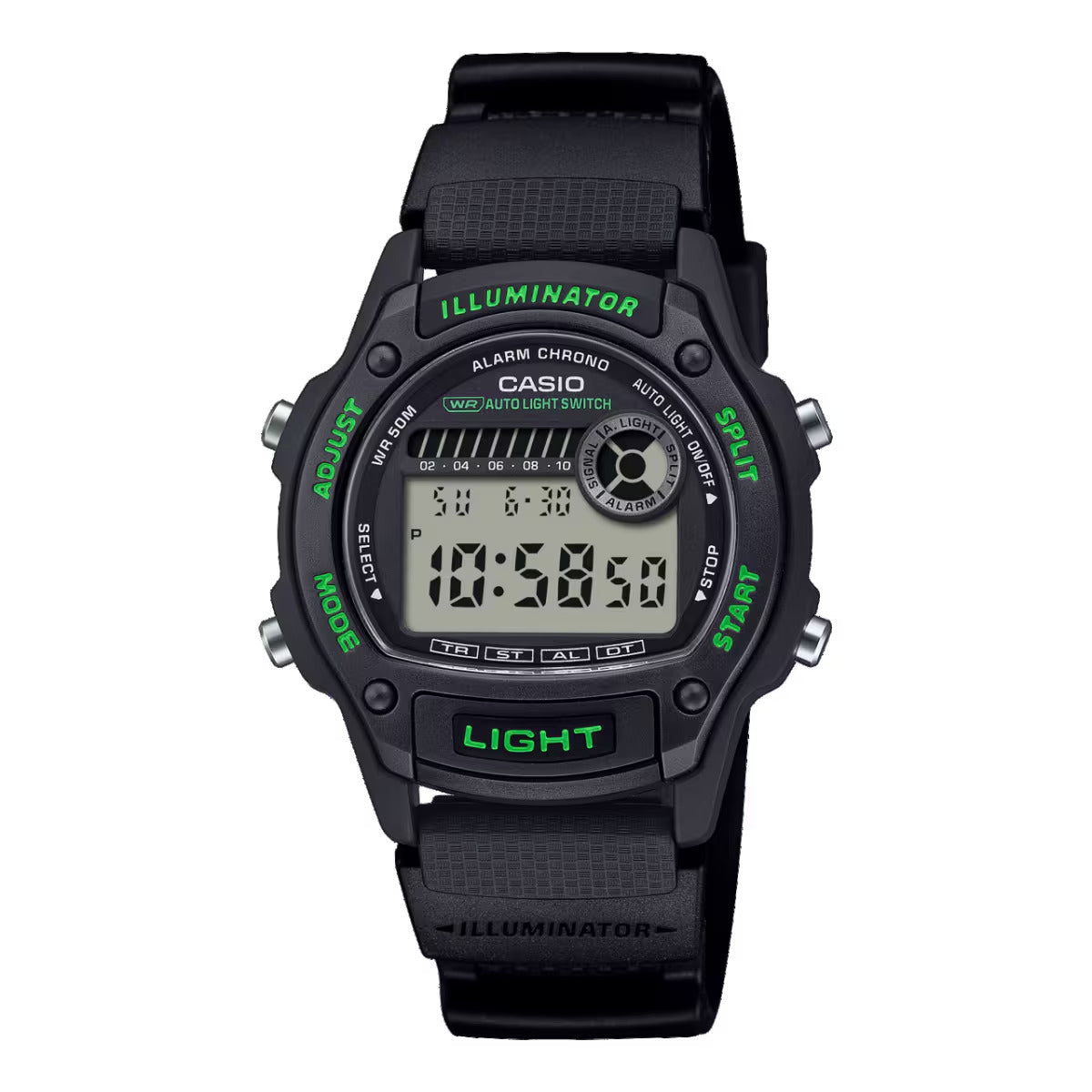 Unisex Watch CASIO SPORT Mod. ILLUMINATOR SMALL WRIST 36.6mm case,  Bio-Based Resin strap - BLACK