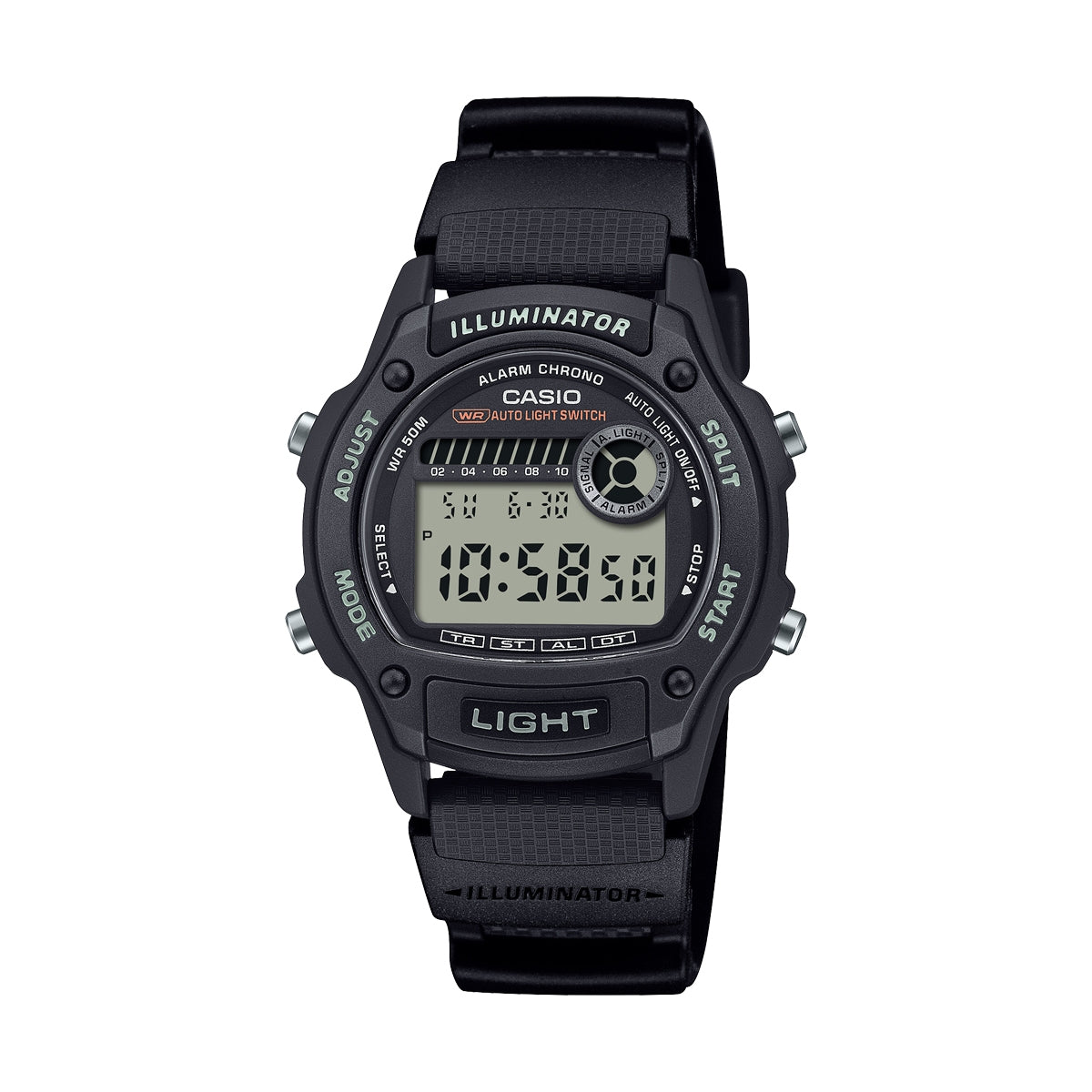Unisex Watch CASIO SPORT Mod. ILLUMINATOR SMALL WRIST 36.6mm case,  Bio-Based Resin strap - BLACK