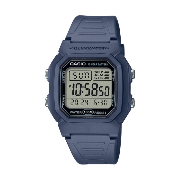 Unisex Watch CASIO TIMELESS COLLECTION Mod. DIVER - DOUBLE TIME, ALARM, CHRONOGRAPH - 10 Year Battery - BLUE AVIO