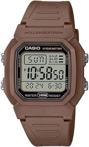 Unisex Watch CASIO TIMELESS COLLECTION Mod. DIVER - DOUBLE TIME, ALARM, CHRONOGRAPH - 10 Year Battery - BROWN