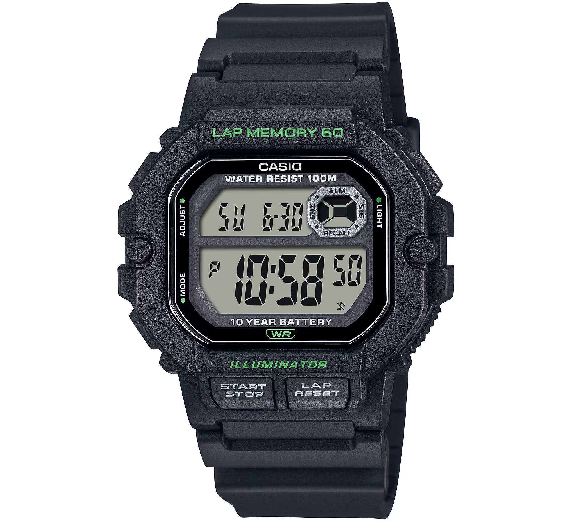 Men's Watch CASIO SPORT Mod. ILLUMINATOR LAP MEMORY 60 - BLACK
