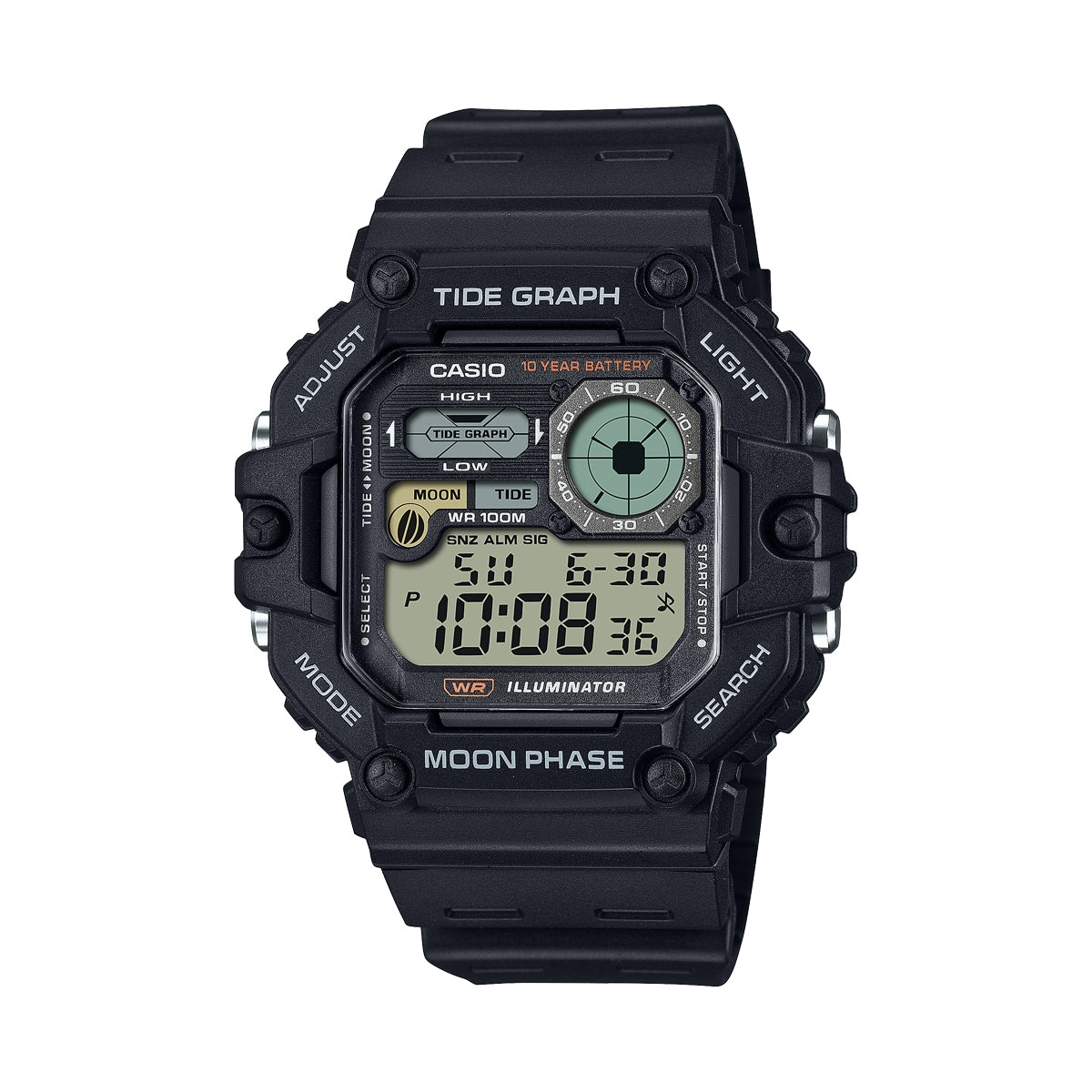 Men's Watch CASIO SPORT Mod. ILLUMINATOR TIDE GRAPH - BLACK