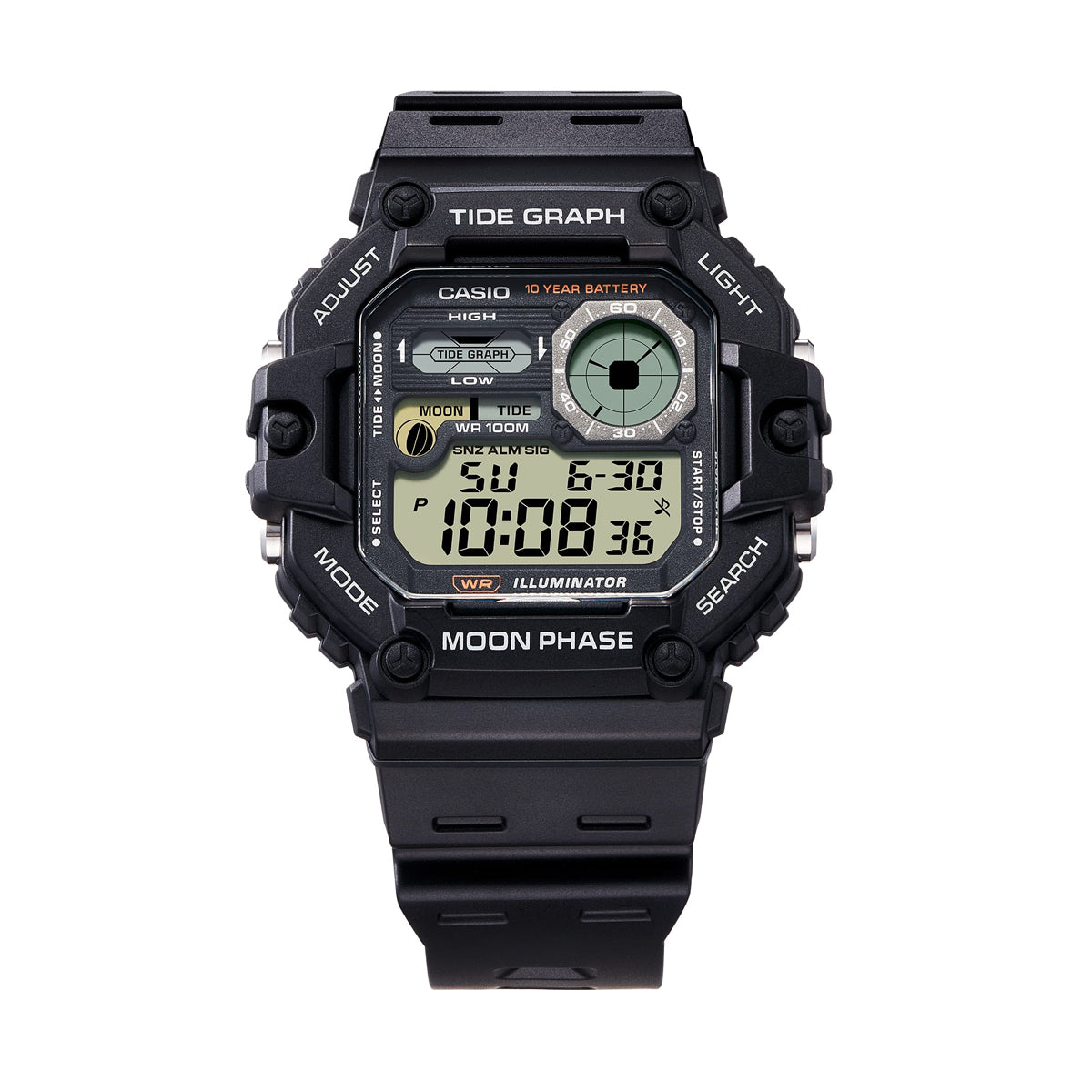 Men's Watch CASIO SPORT Mod. ILLUMINATOR TIDE GRAPH - BLACK