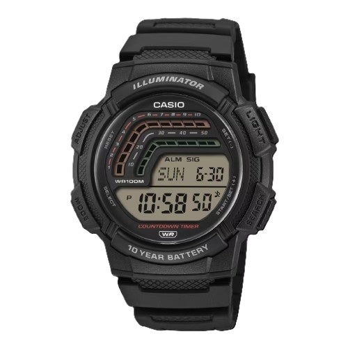 Men's Watch CASIO SPORT Mod. ILLUMINATOR - 10 YEARS BATTERY - BLACK