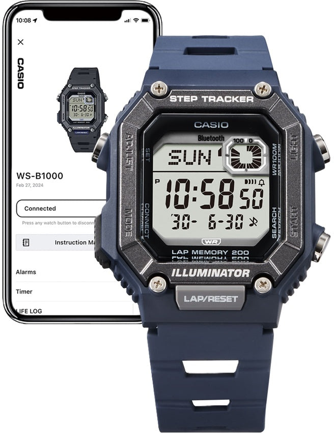 Men's Watch CASIO COLLECTION Mod. STEP TRACKER LAP 200 Bluetooth - BLUE