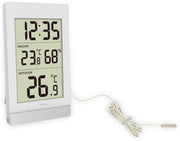 Clock TECHNO LINE Mod. WS7039 - Termometro da parete/tavolo, temp/umidità int e temp est + cavetto sonda - Wall/table thermometer, int temp/humidity and ext temp with probe cable