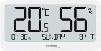 Clock TECHNO LINE Mod. WS9455 - Termometro- igrometro digitale con orologio e data - Digital thermometer- hygrometer with clock and date