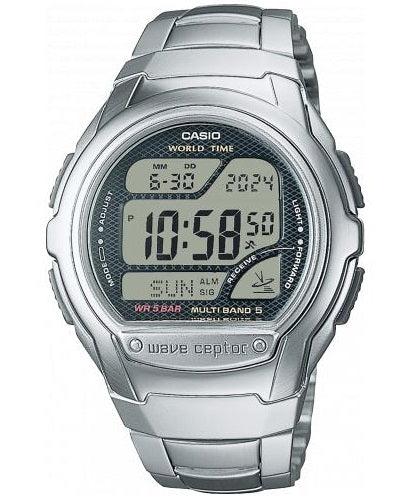 Men's Watch CASIO WAVE CEPTOR - WORLD TIME, RADIO CONTROLLED, Radio signal receiver (EU - USA  - Japan)