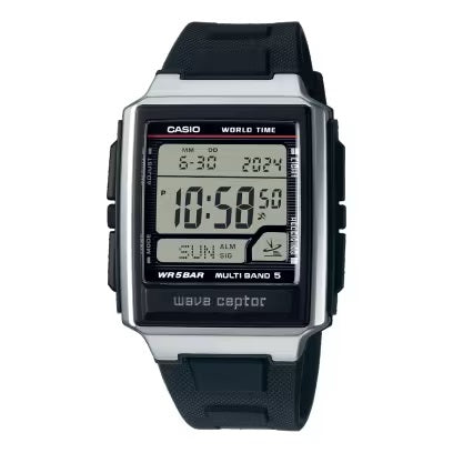 Men's Watch CASIO WAVE CEPTOR - WORLD TIME, RADIO CONTROLLED, Radio signal receiver (EU. USA. Japan)